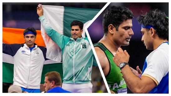 Pakistańczyk Arshad Nadeem zdobył złoto w finale rzutu oszczepem na igrzyskach olimpijskich, a obrońca tytułu Neeraj Chopra wywalczył srebro. (PTI)