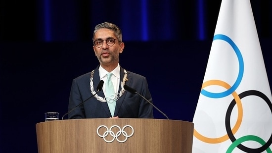 Abhinav Bindra podczas Igrzysk Olimpijskich w Paryżu 2024(Getty)