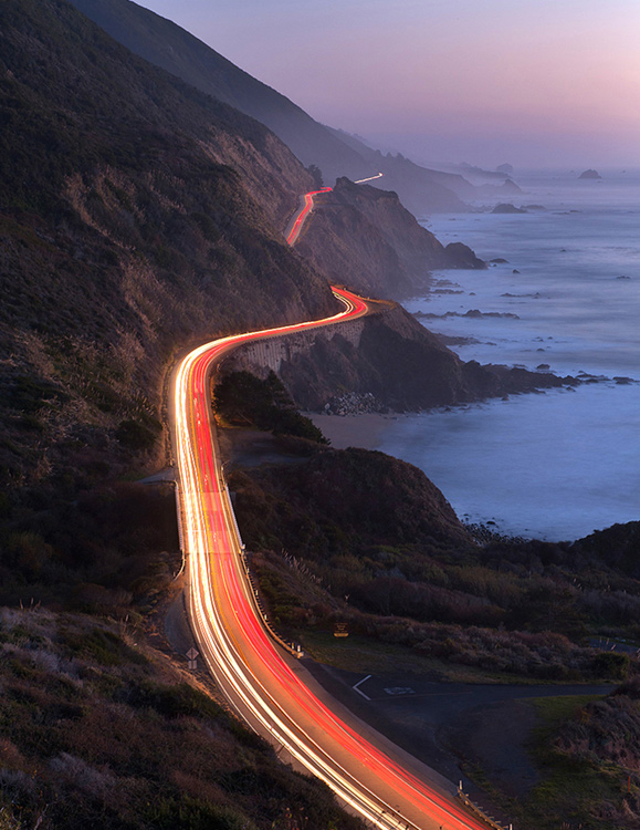 Szlak świetlny Big Sur 